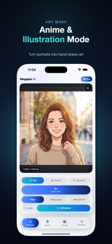 Megapix: AI Photo Upscaler iPhone screenshot