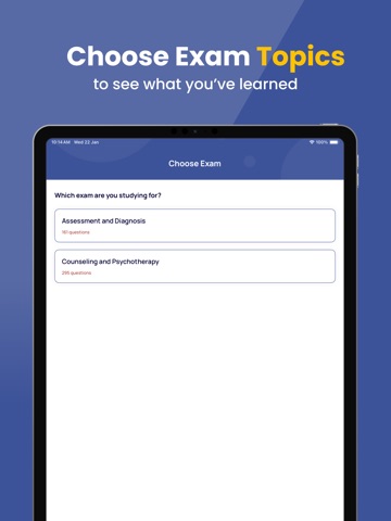 NCMHCE Practice Test Pro iPad screenshot