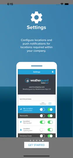 Capture d'écran de Weatherguard sur iPhone 5