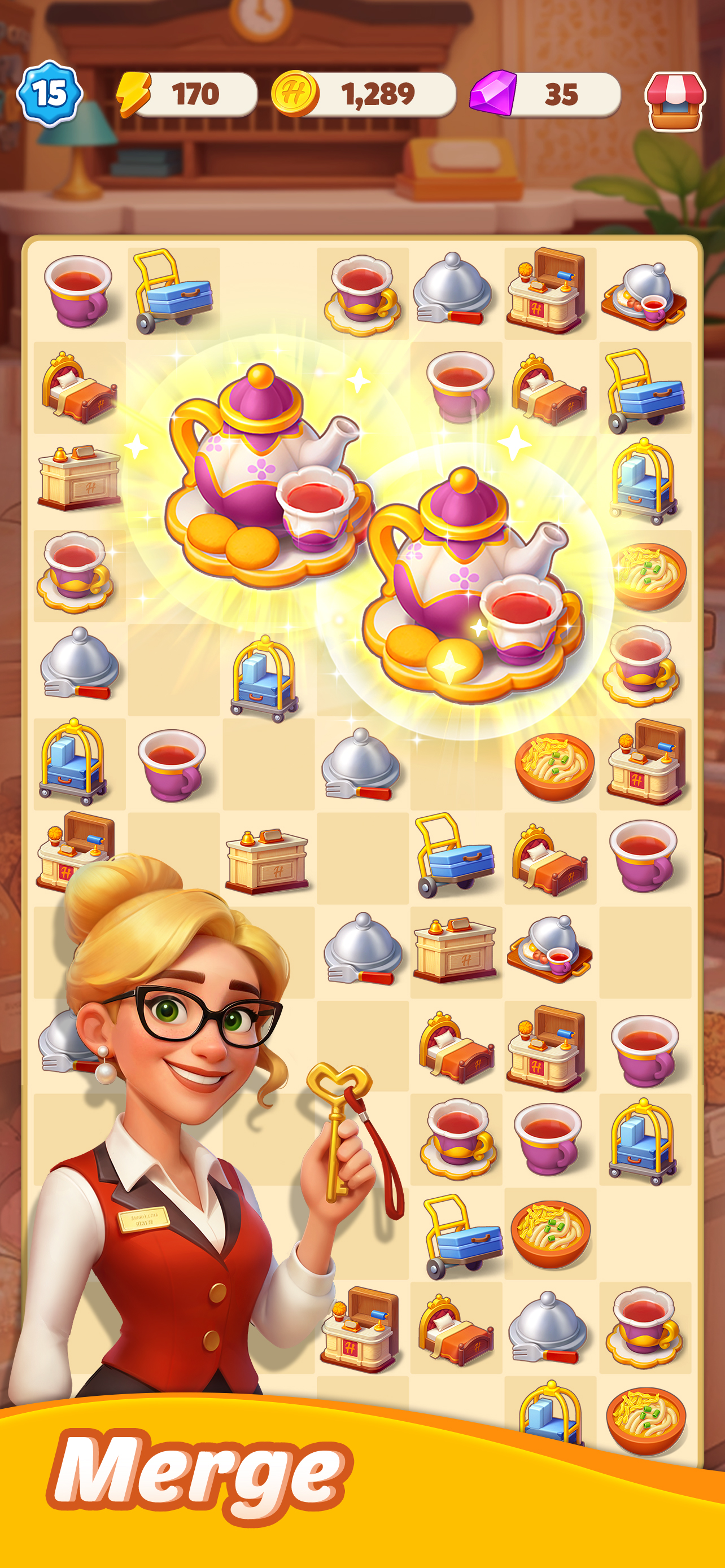 Hotel Manor: Merge Game