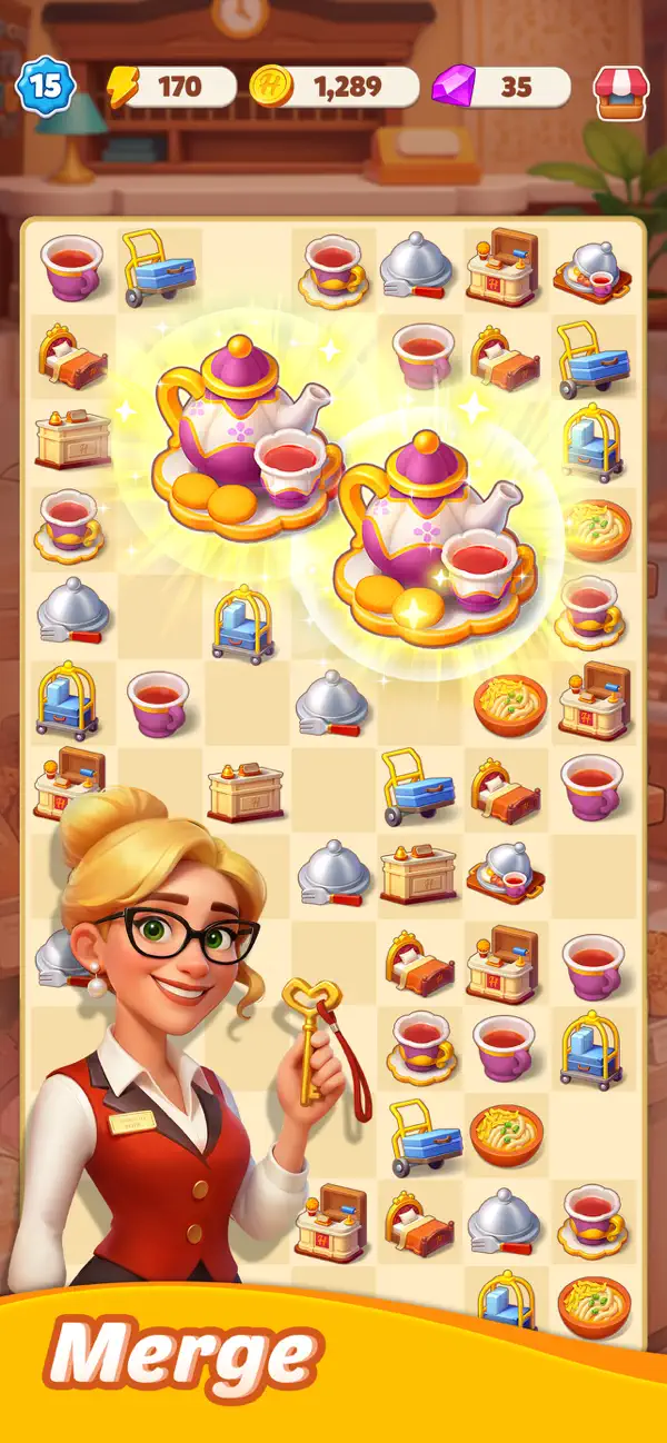 #1. Hotel Manor: Merge Game (iOS) 由: Century Games Innovation Pte. Ltd.