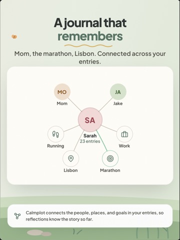 Calmplot: Private AI Journal iPad screenshot