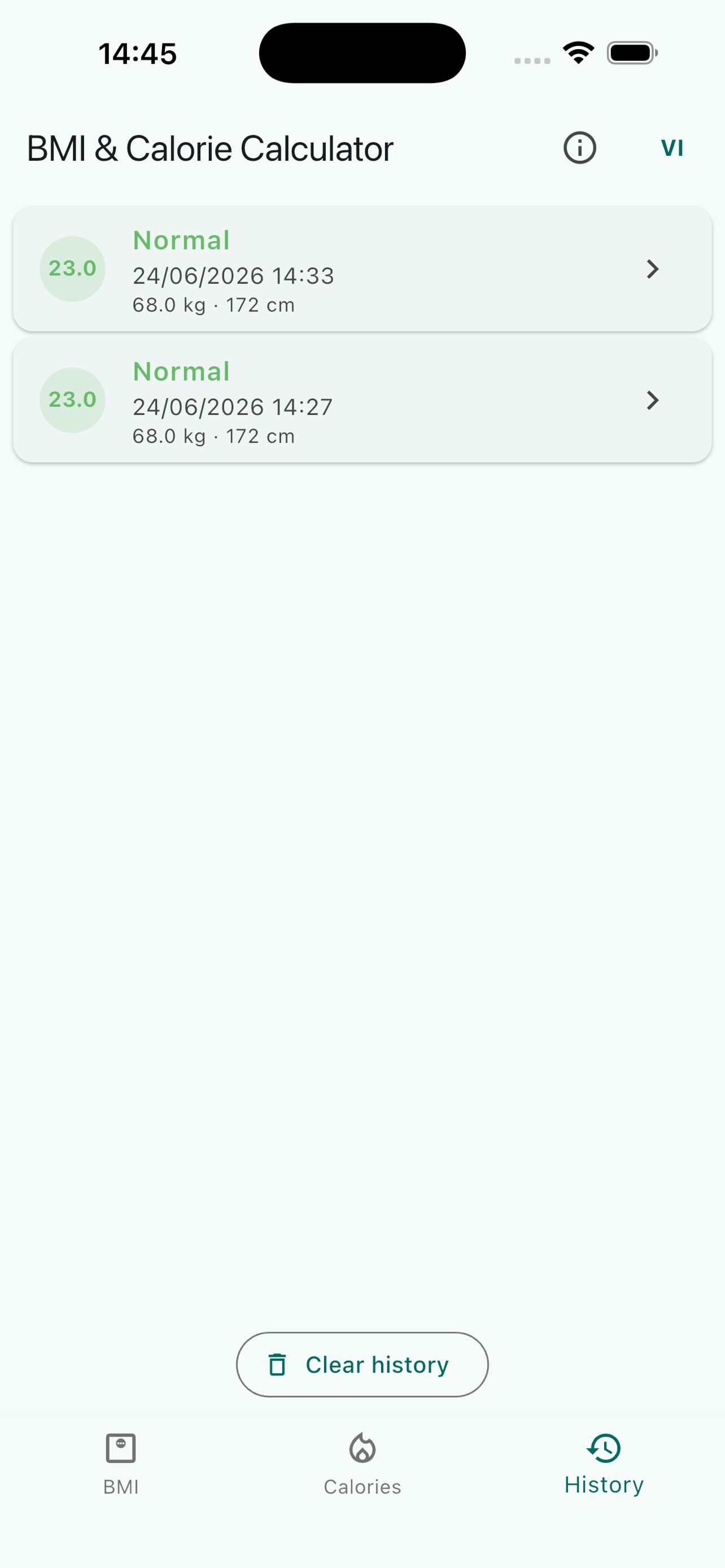 BMI & Calorie Counter screenshot 3