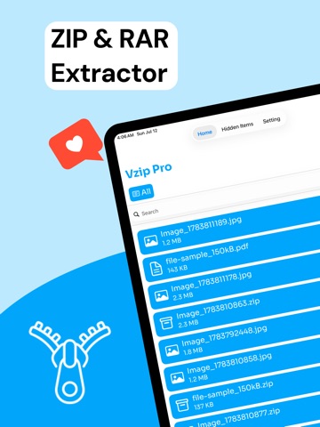 Zip & RAR File Extractor Tool iPad screenshot