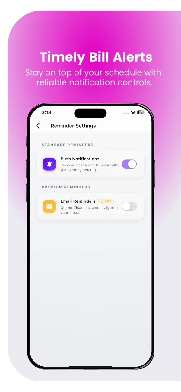 Screenshot #3 pour BillAlert: Track Subscriptions
