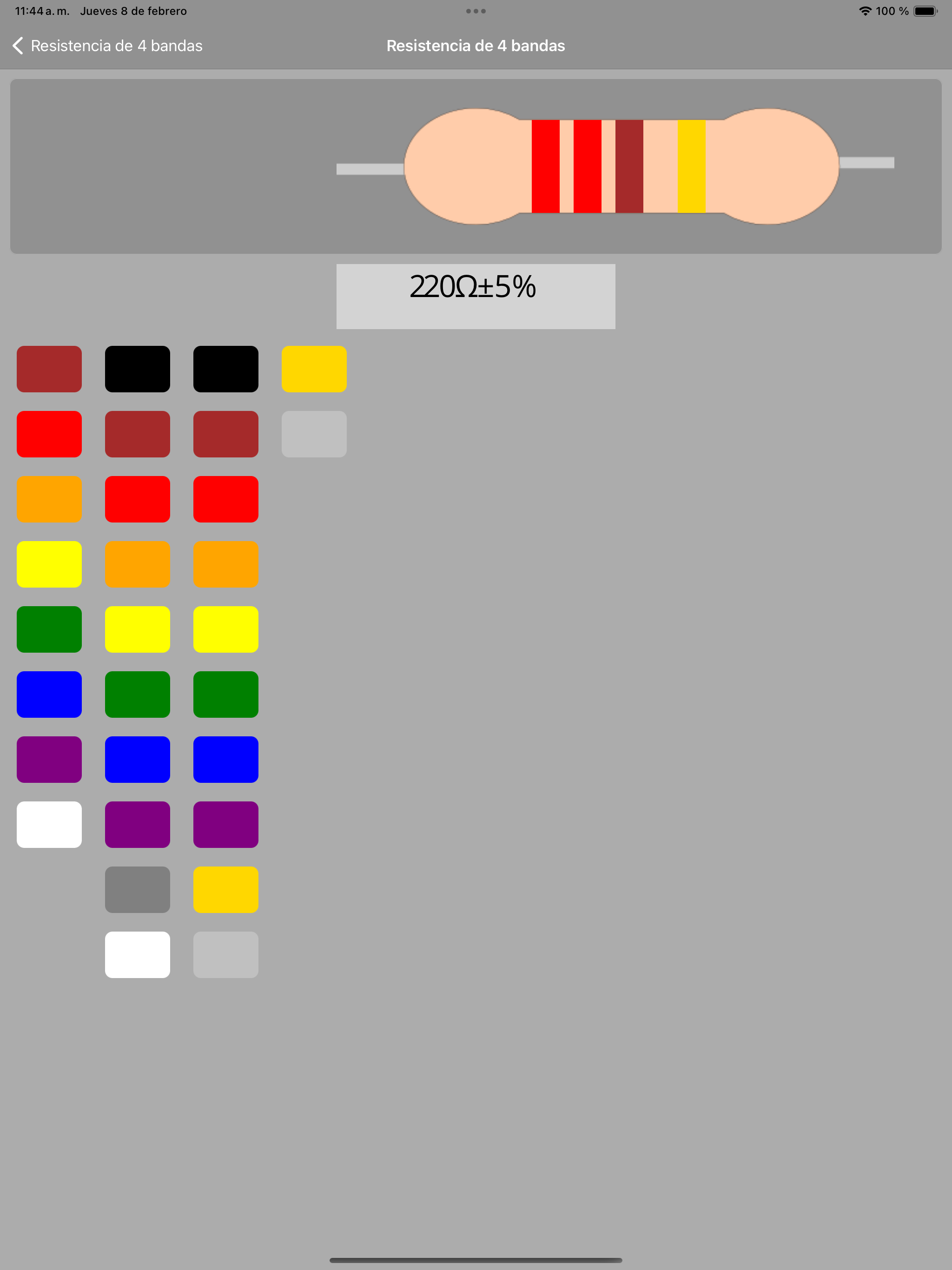 Cálculos de resistencias