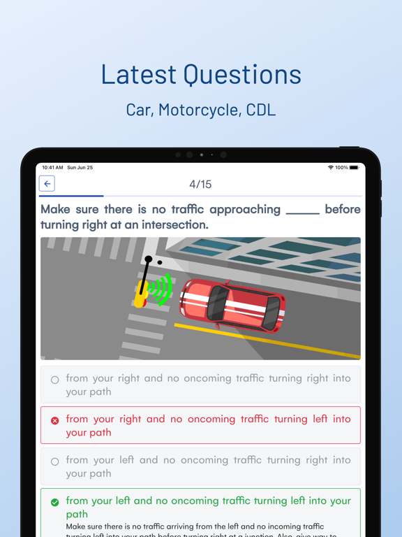 Wisconsin DMV Learners Test iPad screenshot 1 - Education app