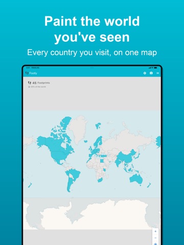 Footly - Travel Map iPad screenshot