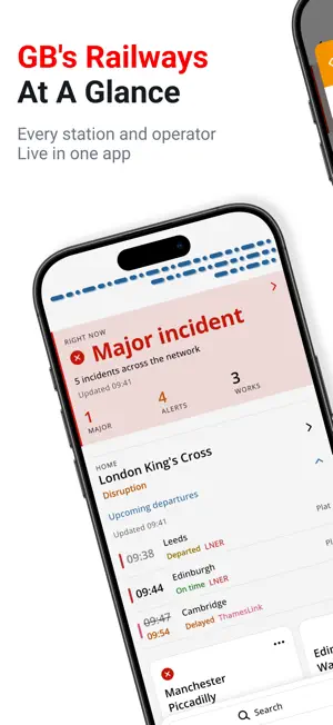 Trackd – Live GB Rail Status screenshot 1