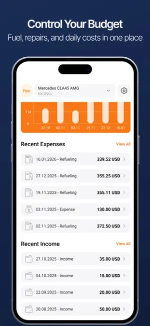 Car View - track expenses screenshot 3