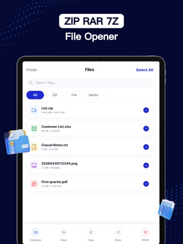 Zip, RAR, 7z Extractor - Zipra iPad screenshot