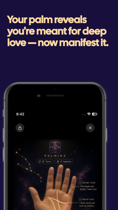 Palmina: Love & Fate Insights iPhone screenshot