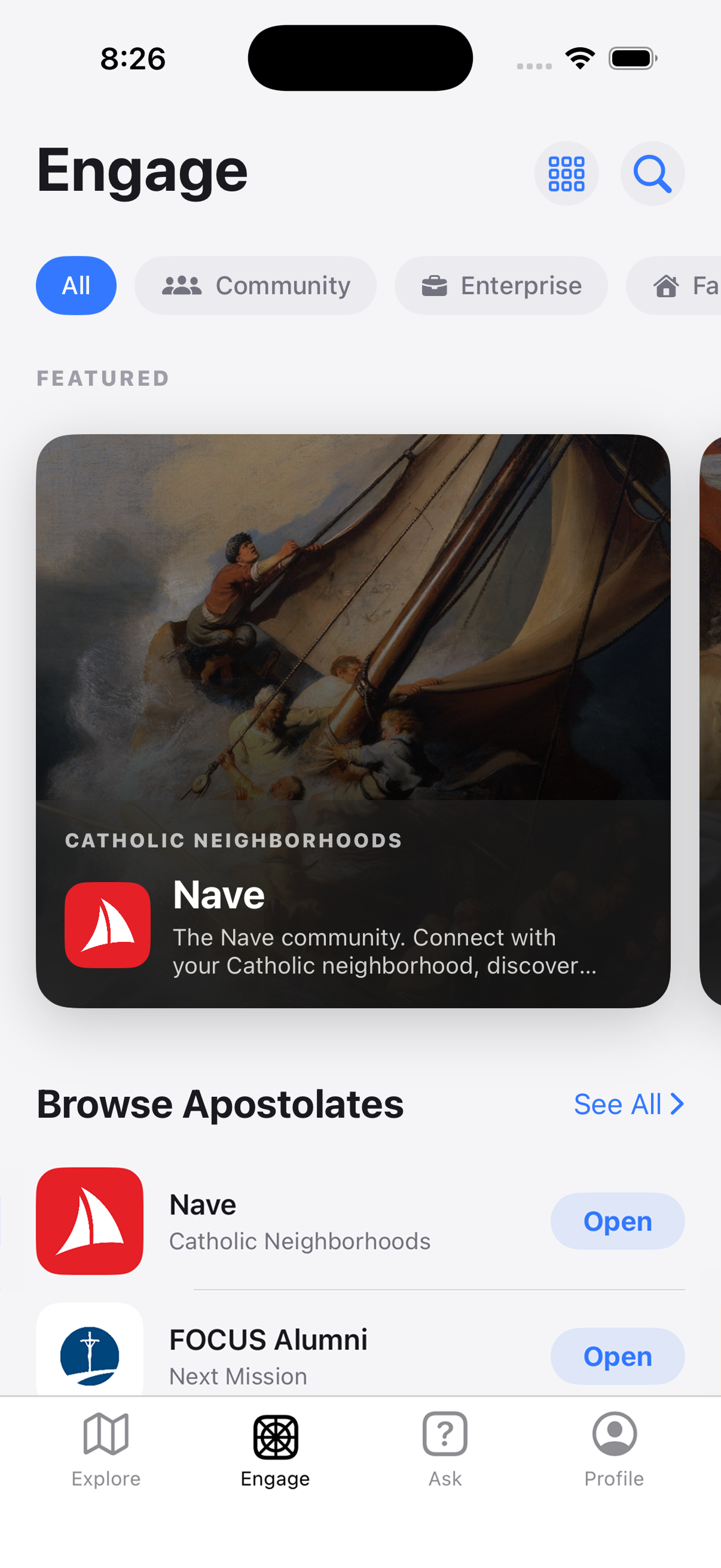 Nave: Catholic Neighborhoods