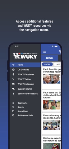 WUKY Public Radio App iPhone screenshot