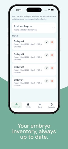 Fertily: IVF Tracker screenshot