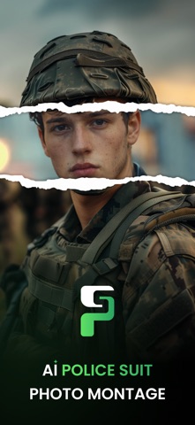 AI Police Suit Photo Montage screenshot