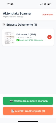 Aktenplatz Scan screenshot