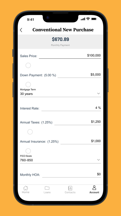 Avidia Mortgage App Screenshot