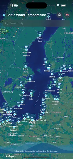 Baltic Water Temperature screenshot 1