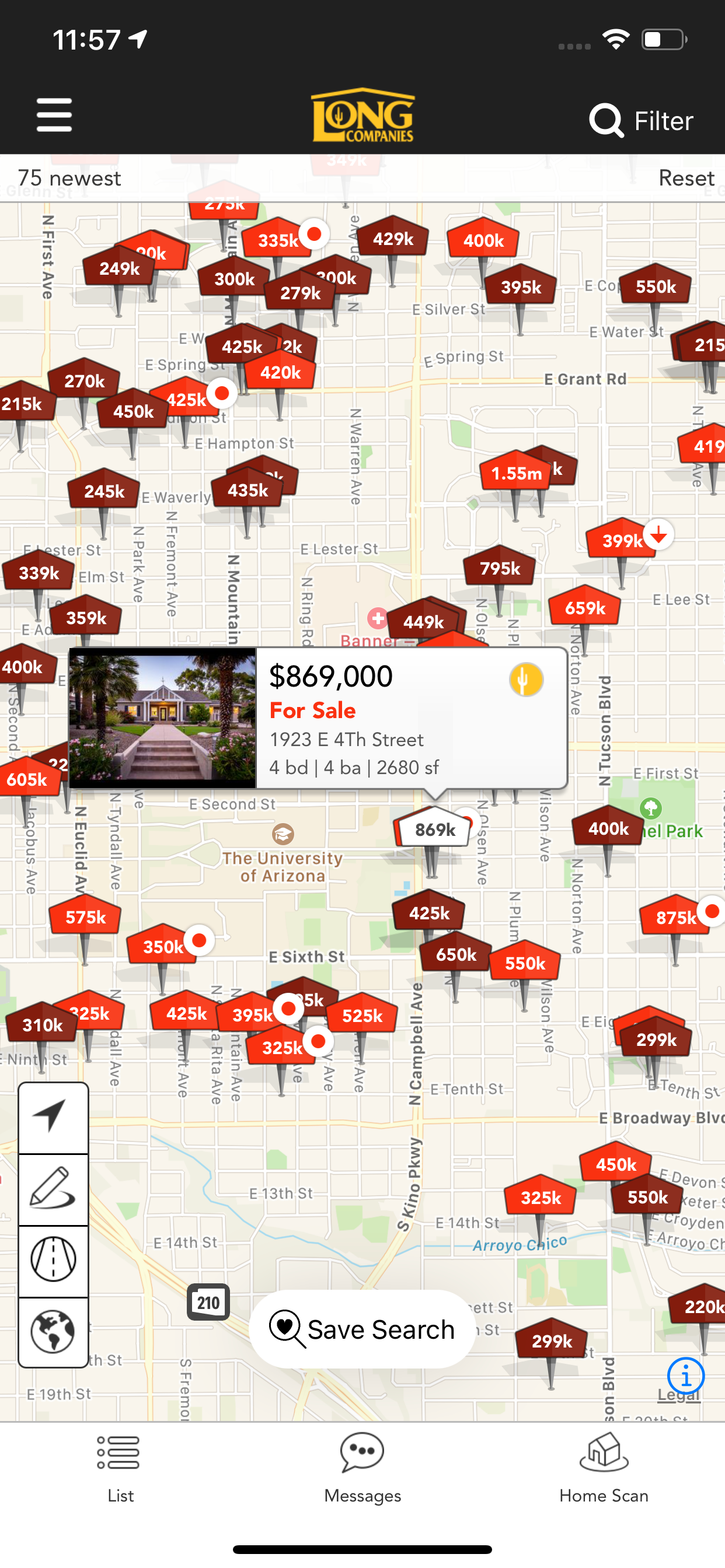 Long Realty AZ Home Search