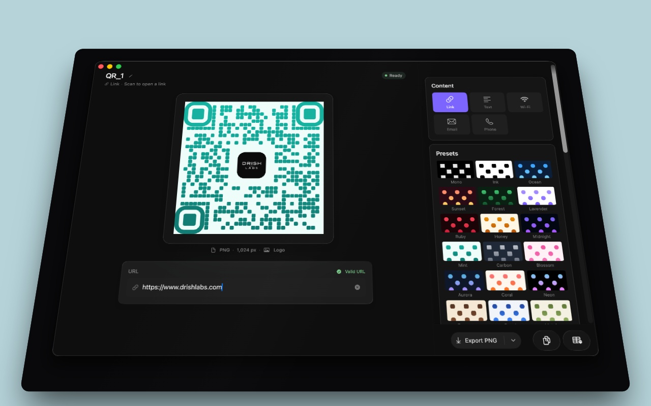 QR Craft on macOS