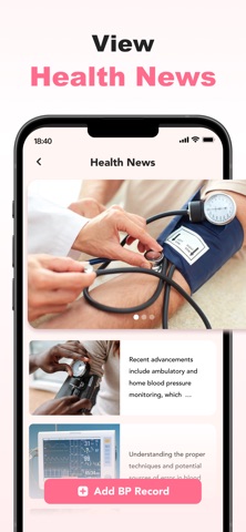 VitalPress: BP & Heart Rate iPhone screenshot