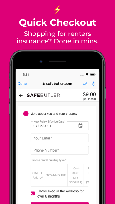SafeButler - Renters Insurance Screenshot
