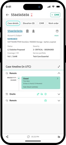 HPE Support Case Visibility iPhone screenshot