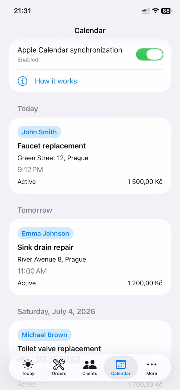 iPhone screenshot