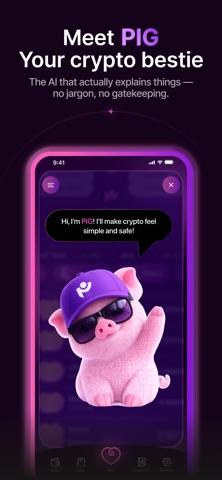 Pink Wallet: Crypto & AI iPhone screenshot
