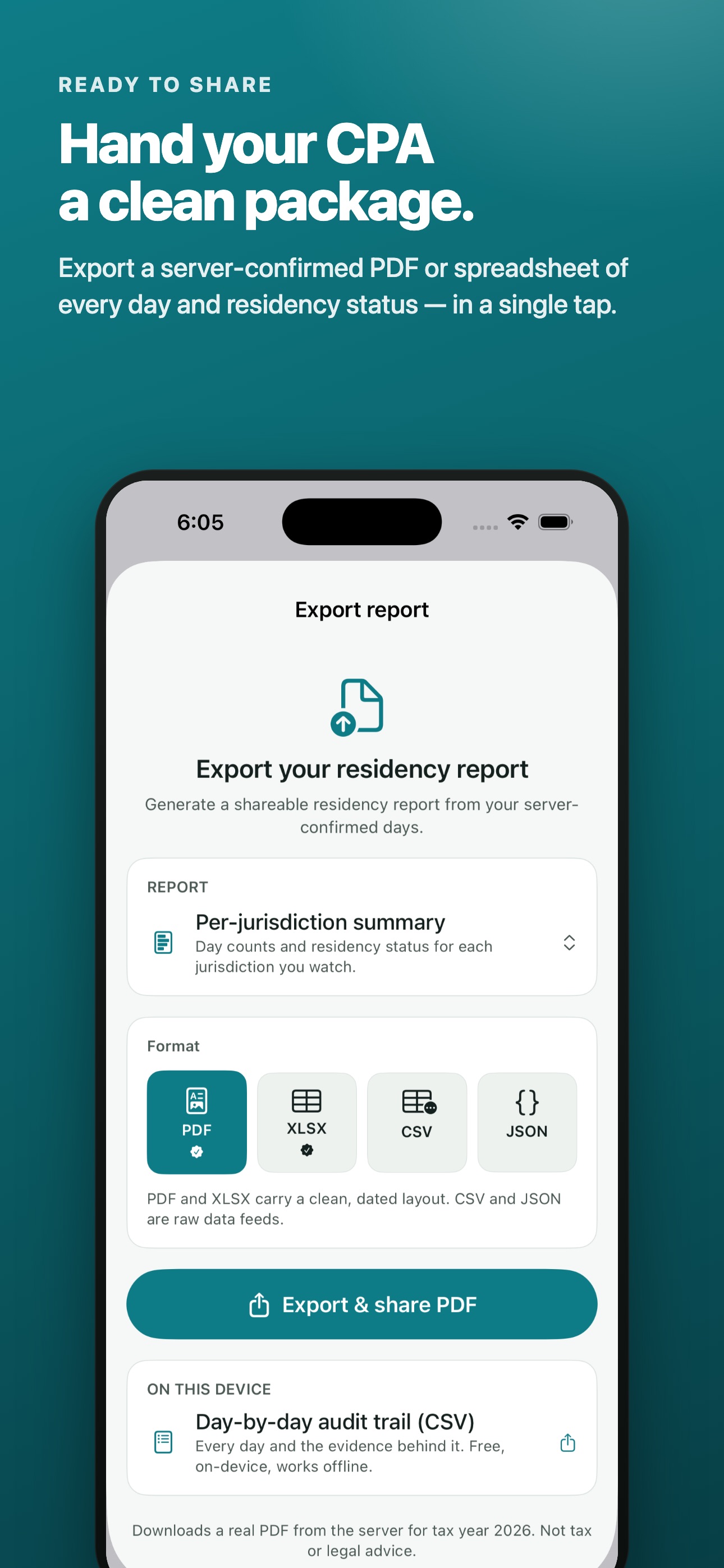 Screenshot 6 of TaxRoost: Residency Tracker