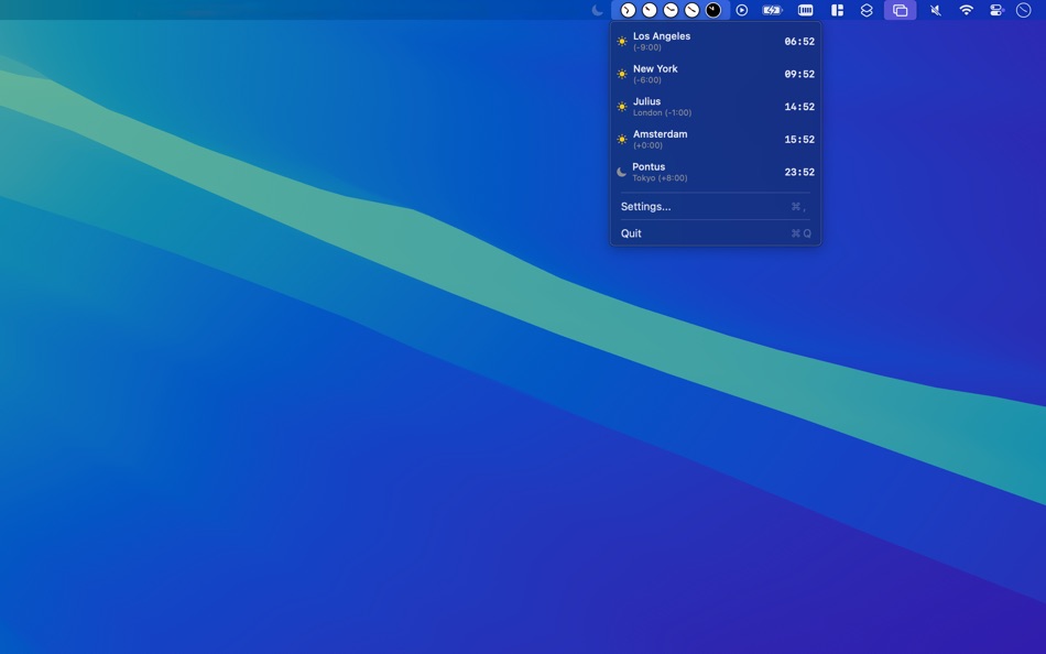 #1. Clock Zones - World Time (macOS) 게시자: Inside Internet