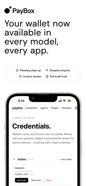 Paybox by MoonPay iPhone screenshot 1