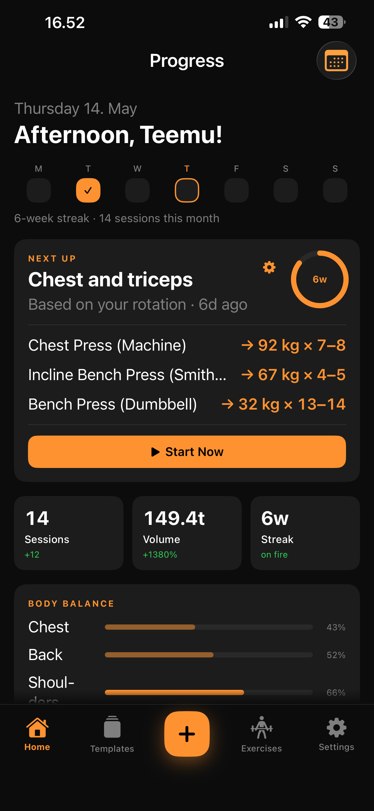 Gymbell - workout tracker screenshot 3
