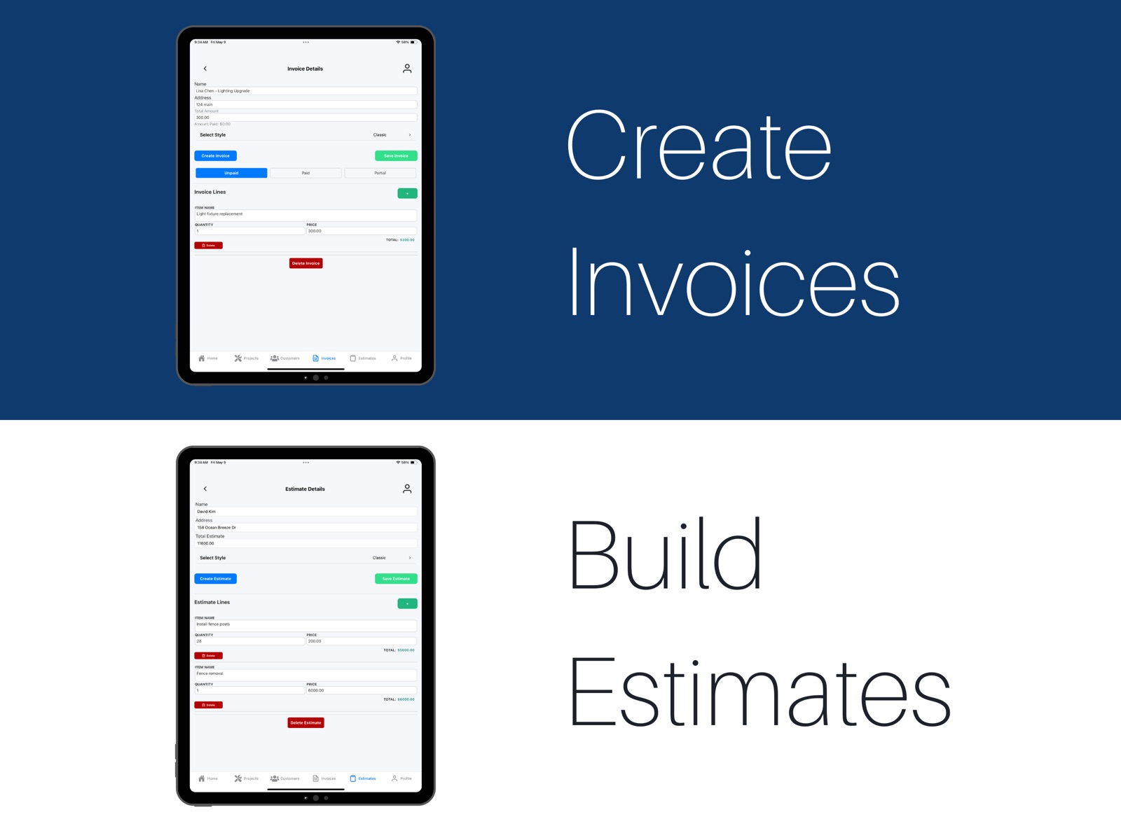 Invoice Ways: Invoices & More ipad screenshot 1