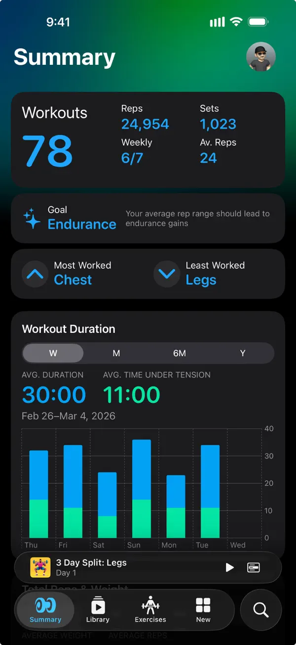Reps & Sets 26 iPhone App Screenshot 2 – Gesundheit & Fitness