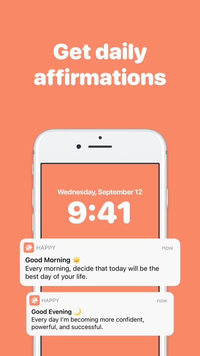 Screenshot #1 pour Happy - Daily Affirmations