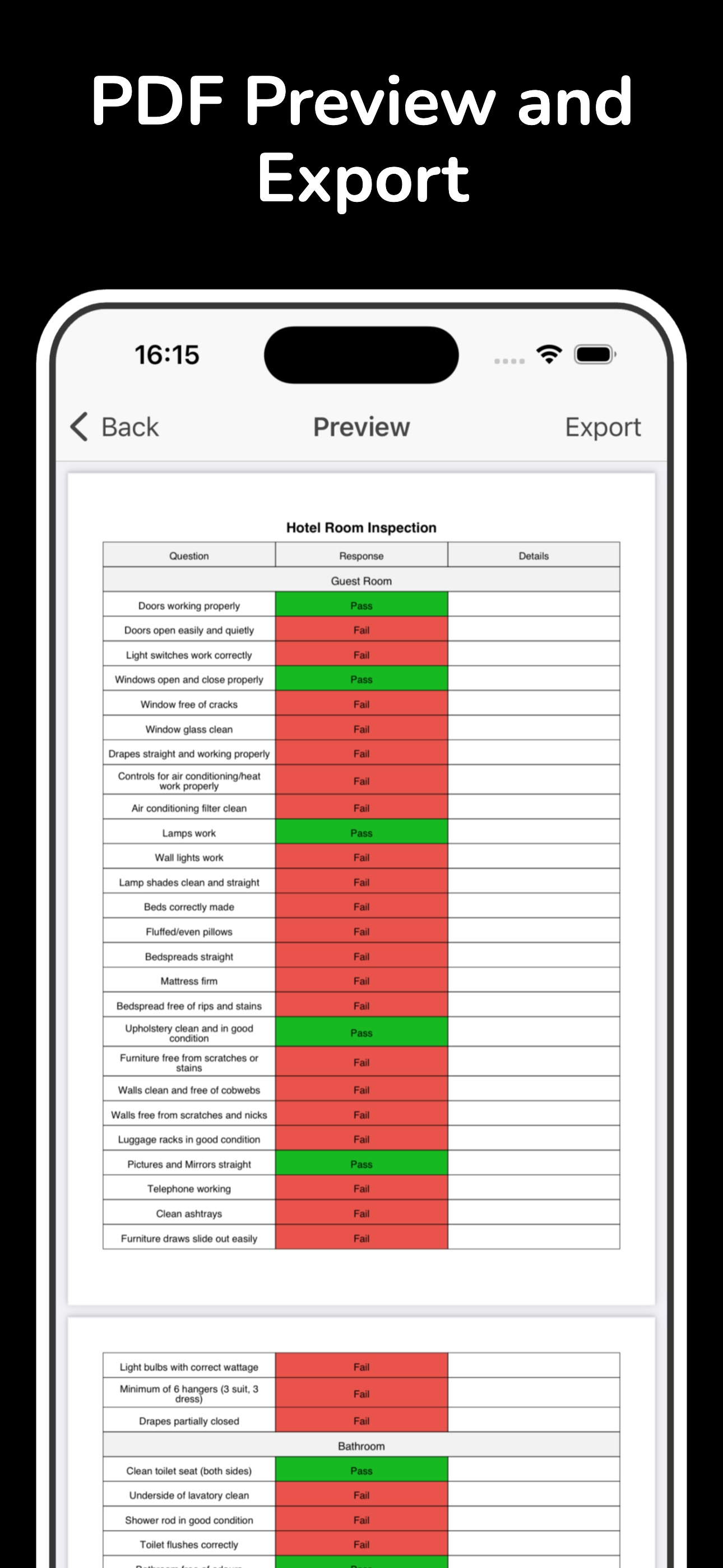 Inspection & Checklist - QAQC