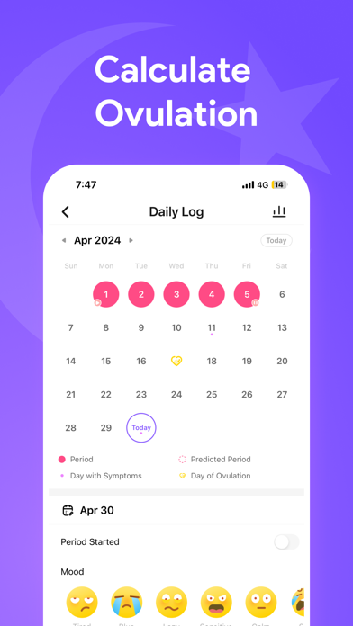 Wocute - Period Calendar Screenshot