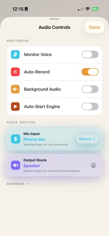 nymic iPhone screenshot