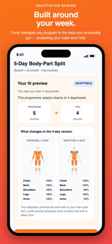 Forte: Strength & Gym Tracker iPhone screenshot