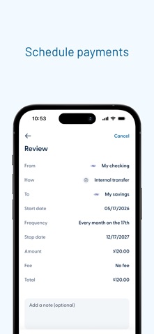 GWCFCU Mobile Banking iPhone screenshot