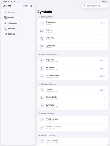 GDTPro: GD&T ASME Calculator iPad screenshot