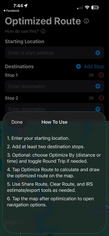Optimized Route Screenshot 2 of 3
