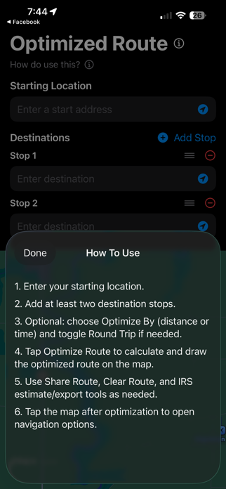 Optimized Route Screenshot 2 of 3