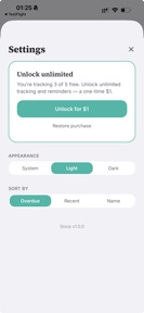 Since: Last Time Tracker screenshot
