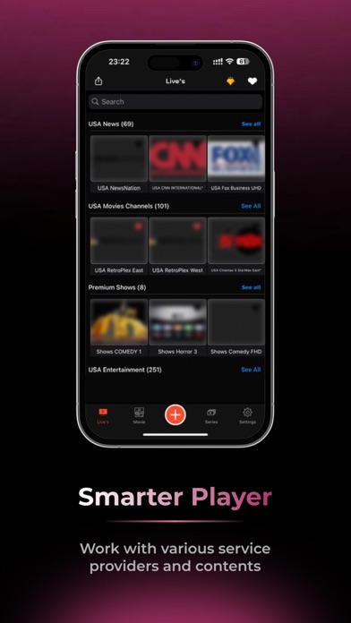 IPTV Smarter Player Screenshot