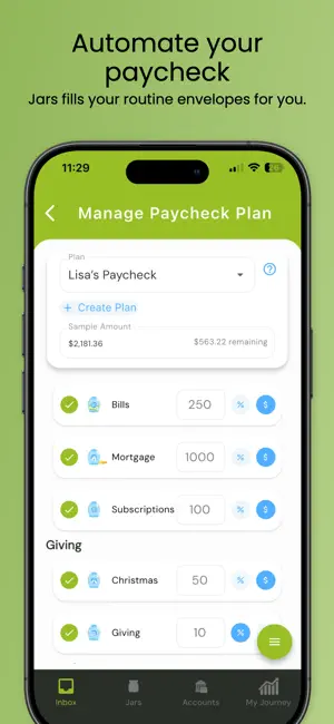 Jars: Envelope Budgeting screenshot 4