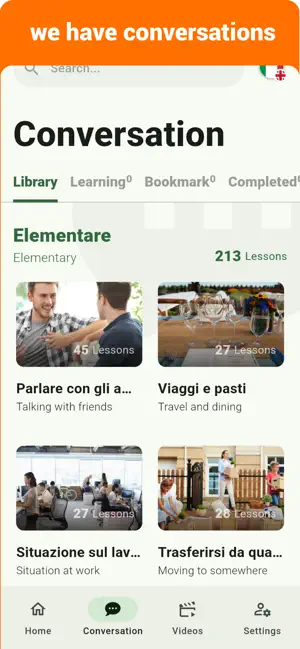 Italian - Listening Speaking screenshot 2