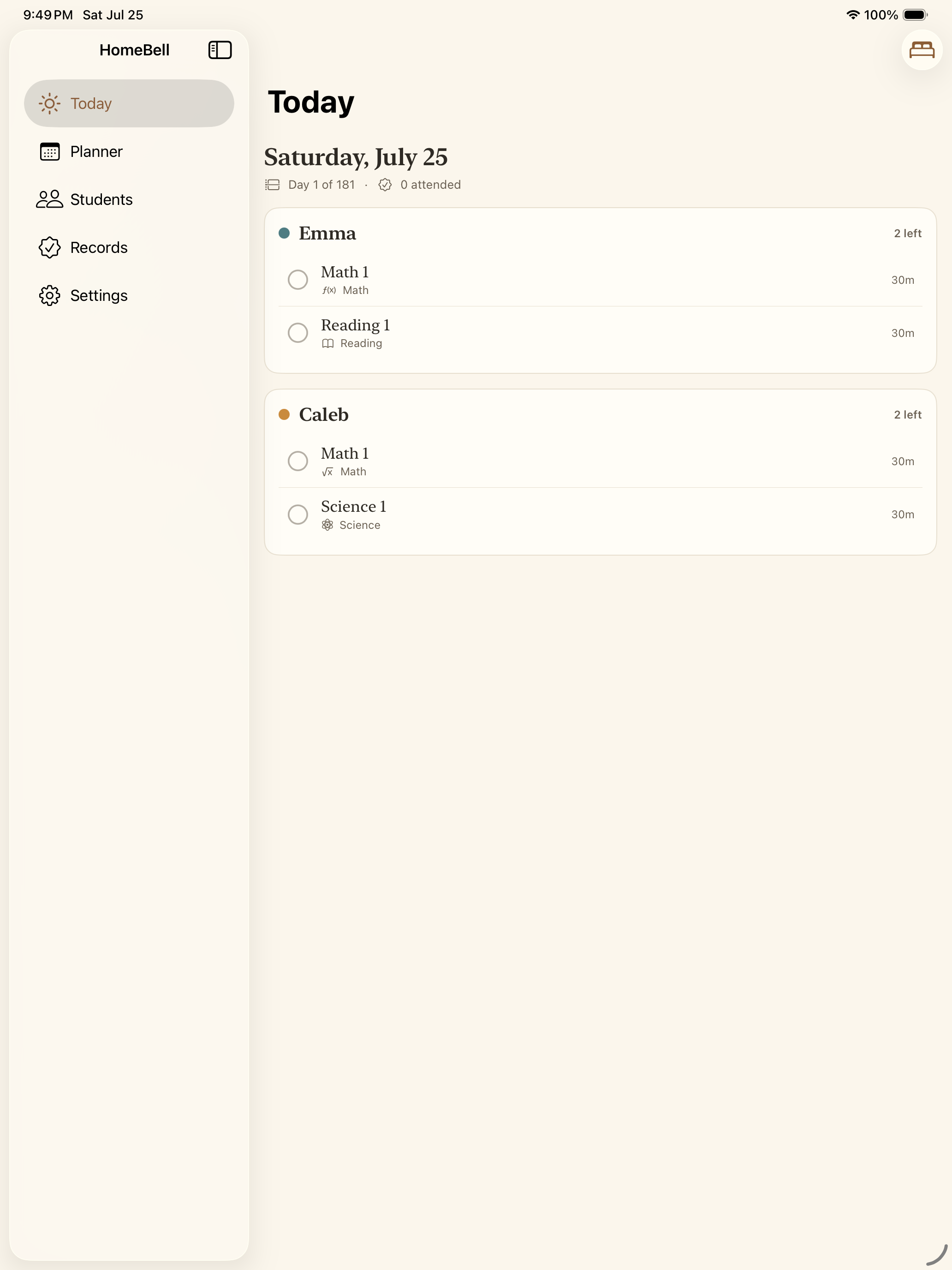 HomeBell - Homeschool Planner screenshot 9